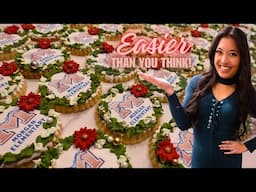 How to Make Edible Image Logo Wreath Cookies | How to Work with Edible Images on Cookies