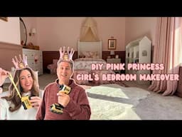 DIY PINK PRINCESS GIRL'S BEDROOM MAKEOVER