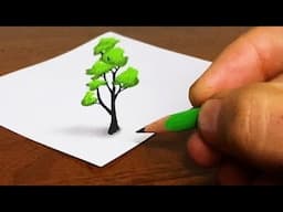 easy 3d drawing tree