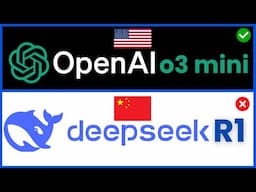 NEW OpenAI o3-mini Beats Deepseek R1!?🤖 FREE Super FAST Reasoning Model USA vs China AI Wars!