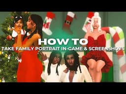 Take Stunning Sims 4 Family Portraits In-Game & Screenshots | Mod + Gshade Tutorial 🎄🎁