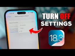 iOS 18.3 - 5 Settings You Need To Turn OFF Now!