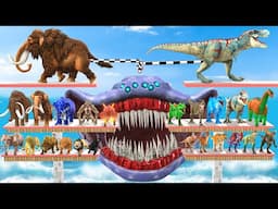 Which Animal is Stronger? Prehistoric Mammals VS Dinosaurs Tug of War El Gran Maja Animal Revolt Bat