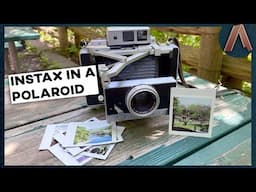 Shooting Instax with a POLAROID LAND CAMERA | Instax Square EXO