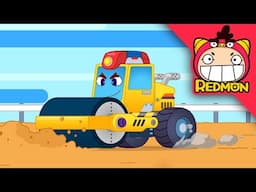 Make a Road Roller | Vehicle Assembly | Please make the road flat | 4K cartoon | REDMON