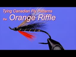 The Orange Riffle is a Newfoundland Atlantic salmon fly intended to be used with a riffle hitch