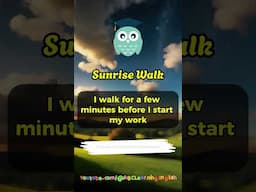 Sunrise Walk  #learnenglishthroughstory #learningenglishstory #englishspeakingpractice