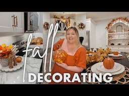 🍁FALL DECORATING KITCHEN + DINING ROOM 2024