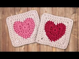 How to Crochet a Perfect Heart Granny Square ❤️