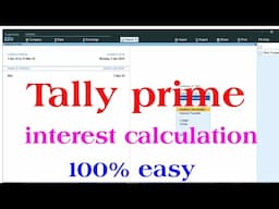 interest calculation in tally prime | interest calculation in tally | how to calculate interest