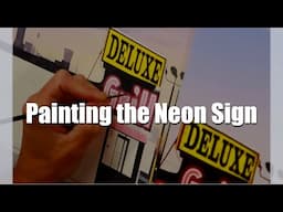 Painting the Neon Sign of the Chicago Diner Watercolor