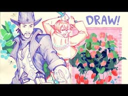 cowboy sketchbook session! ✿ chatting about stickers, comics, and art struggles