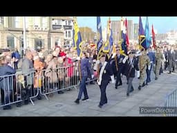 Lowestoft Remembrance Service 2024. Royal British Legion and Veterans March Off Parade