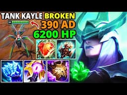 TANK KAYLE with 390 AD & 6200 HP DOES INSANE 1v5 LATE GAME (THIS IS BROKEN) - League of Legends