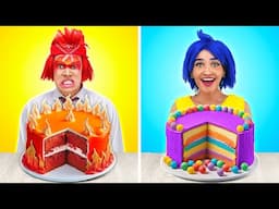 JOY vs. ANGER: Epic Cake Decorating Battle 🎂 From Mess to Masterpiece! Real or Cake by 123 GO! FOOD