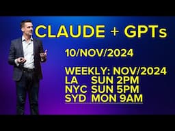 10/Nov/2024 - Using Claude Projects or GPTs to link your internal KB with new content - LIVESTREAM