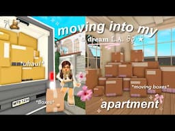 moving into my dream LA apartment 𐙚🧸ྀི living alone | Bloxburg roleplay | w/voices