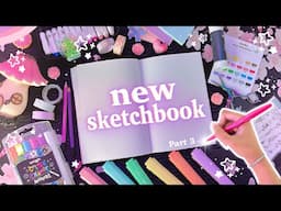 starting & customising my new sketchbook ♡ Pt. 3 {drawing, first page, front cover & more!}