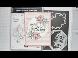 Stampin’ Up! Memorable Blooms Birthday Card Tutorial #diy #papercrafting #patternedpaper #cardmaking