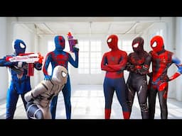 TEAM SPIDER-MAN vs BAD GUY TEAM || Rescue WHITE Spider-Man From CRAZY BAD-HERO ? ( Funny, Action )