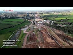 HS2 destruction zone in Burton Green, Warwickshire