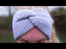 DOUBLE LAYERED TWISTED HEADBAND - How to Crochet Ear Warmer Tutorial