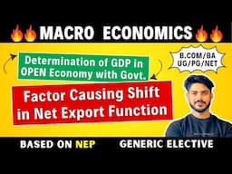 Factors Causing Shift in Net Export Function | GDP Determination in Open Economy | AD-AS