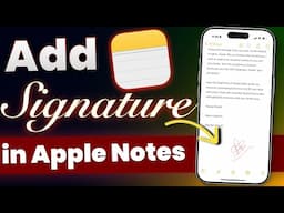 Add Signature in Notes - How to Add Signature in Apple Notes on iPhone