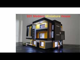 How To Build a Modern Villa Model using Cement - DIY #minihousebuilding