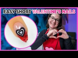 EASY Ombre Short Nails for Valentine's Day