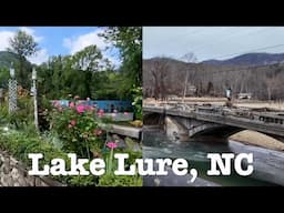 Split Screen Walk Through - Lake Lure, NC - Before (9/23) After (1/25) Helene