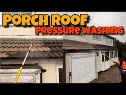 Porch roof pressure washing | Satisfying Exterior Cleaning