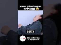 Korean Girls Listens to 'WAP' Lyrics😱 #shorts