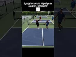 Javier's lob for the win #seniorpickleball #engagepickleball #pickleball50 #pickleballhighlights