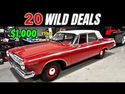 Today's Deals: 20 Classic Cars Starting at Only $1,000!