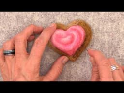 Beginner Needle Felting Tutorial SWOON-WORTHY Valentine Sweet Heart Cookies