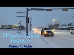 Winter Storm currently impacting Amarillo Texas with Heavy Snow 1-9-25