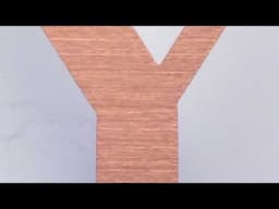 LETTER Y brushed copper