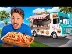 Eating at Random Food Trucks in My City For 24 Hours…