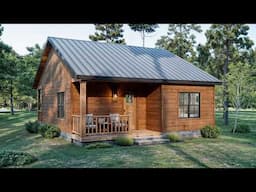 26'x32' (8x10m) Gorgeous Cabin Simplicity: Living Fully in a Minimalist Retreat