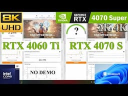 3DMark Time Spy Extreme:RTX 4060 Ti vs 4070 SUPER PC FPS Performance Comparison Benchmark Test Score