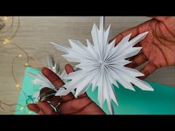 DIY 3d paper snowflake | How to make a paper snowflake | Christmas snowflake