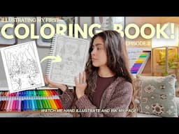 Watch Me Illustrate My Own Coloring Book! Ep. 2🎨 ✷ Small Business Diaries