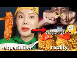 🤣mukbang Expectations vs. Reality 😂...  // funny fails eating  spicy foods noodles seafood l