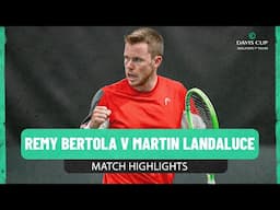 Remy Bertola v Martin Landaluce | Switzerland v Spain | 2025 Davis Cup Qualifiers Match Highlights