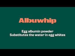 Albuwhip - Egg albumin powder - A substitute for fresh or pasteurised egg white