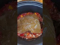 Crockpot Stuffed Pepper Soup  Episode 2 #crockpot #slowcookerrecipe #shorts #fallmeals