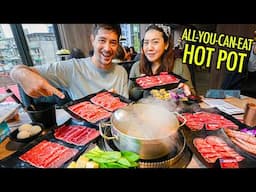 All-You-Can-Eat HOT POT in Taipei 🇹🇼 Taiwanese VIRAL Street Food Breakfast (feat. J-Lo)