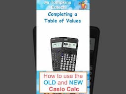 Table of Values from equation on a Casio Calculator | FX-83GT X / FX-83GT CW / FX-85GT X CW #shorts