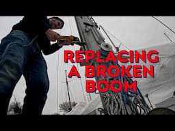 Replacing a Broken Boom | Fitting New Engine Exhaust Hose and Victron Energy Smart Controller